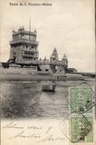Bilhete postal antigo de Lisboa , Portugal: Torre de Bélem - 37