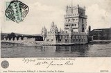 Bilhete postal antigo de Lisboa , Portugal: Torre de Bélem - 55