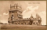 Bilhete postal antigo de Lisboa , Portugal: Torre de Bélem - 108