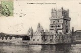 Bilhete postal antigo de Lisboa , Portugal: Torre de Bélem - 60