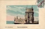 Bilhete postal antigo de Lisboa , Portugal: Torre de Bélem - 69