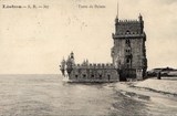 Bilhete postal antigo de Lisboa , Portugal: Torre de Bélem - 74