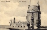 Bilhete postal antigo de Lisboa , Portugal: Torre de Bélem - 75