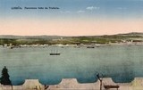 Bilhete postal antigo de Lisboa, Portugal: Panorama da Freguesia de Belém visto da Trafaria.