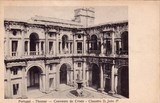 Bilhete postal ilustrado do Claustro Dom João III do Convento de Cristo, Tomar | Portugal em postais antigos