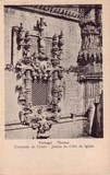 Bilhete postal antigo da Janela do Coro da Igreja do Convento de Cristo, Tomar | Portugal em postais antigos