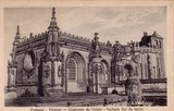 Bilhete postal ilustrado da Fachada Sul da Igreja do Convento de Cristo, Tomar | Portugal em postais antigos