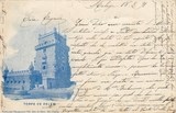 Bilhete postal antigo de Lisboa , Portugal: Torre de Bélem - 02