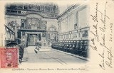 Bilhete postal antigo de Coimbra, Portugal: Túmulo da Rainha Santa Isabel - Mosteiro de Santa Clara.