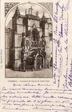 Postal antigo de Coimbra, Portugal: Frontaria da Igreja Santa Cruz.