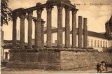 Bilhete postal do Templo Romano (Diana), Évora | Portugal em postais antigos