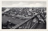 Postal antigo de Porto, Portugal: Vista parcial e Ponte Dom Luís I | Portugal em postais antigos