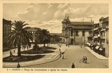 Postal antigo de Porto, Portugal: Praça da Universidade​ | Portugal em postais antigos