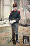 Bilhete postal do Soldado de Infanteria | Portugal em postais antigos 