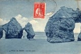 Bilhete postal da Praia da Rocha, os três ursos, Portimão | Portugal em postais antigos 