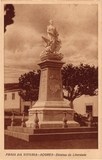 Bilhete postal da Estátua da Liberdade, Praia da Vitória, Açores  | Portugal em postais antigos