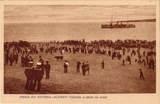 Bilhete postal da Tourada à corda no areal, Praia da Vitória, Açores | Portugal em postais antigos
