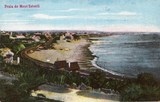 Bilhete postal ilustrado da Praia do Monte Estoril, Cascais | Portugal em postais antigos 