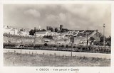 Bilhete postal de Óbidos, vista parcial e castelo | Portugal em postais antigos 