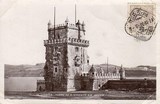 Bilhete postal antigo de Lisboa , Portugal: Torre de Bélem - 08