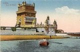 Bilhete postal antigo de Lisboa , Portugal: Torre de Bélem - 86