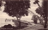 Bilhete postal ilustrado São Tomé e Principe, ponte cais duma roça | Portugal em postais antigos