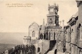 Bilhete postal ilustrado da Capela do Castelo da Pena, Sintra | Portugal em postais antigos 