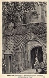 Bilhete postal ilustrado do Castelo da Pena, Entrada da ponte levadiça, Sintra | Portugal em postais antigos 