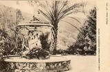 Bilhete postal ilustrado do Lago e jardim no parque Monserrate, Sintra | Portugal em postais antigos 