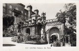 Bilhete postal ilustrado da Entrada do Palácio da Pena, Sintra | Portugal em postais antigos 