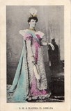 Bilhete postal de Sua Majestade (S.M.) a Rainha Dona Amélia | Portugal em postais antigos
