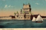 Bilhete postal antigo de Lisboa , Portugal: Torre de Bélem - 83