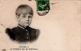 Bilhete postal de Dom Manuel II, o novo Rei de Portugal