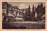 Bilhete postal antigo da Fachada meridional do Convento de Cristo, Tomar | Portugal em postais antigos