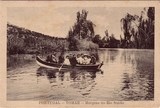 Bilhete postal ilustrado das Margens no rio Nabão, Tomar | Portugal em postais antigos