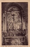 Bilhete postal ilustrado do Retábulo em pedra na Igreja de Santa Iria, Tomar | Portugal em postais antigos