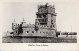 Bilhete postal antigo de Lisboa , Portugal: Torre de Bélem - 132