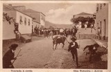Bilhete postal da Tourada à corda, Ilha Terceira, Açores | Portugal em postais antigos
