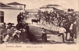 Bilhete postal de Tourada de touros á corda, Ilha Terceira, Açores | Portugal em postais antigos