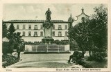 Bilhete postal antigo de Viseu, Bispo Alves Martins e antigo seminário em Viseu | Portugal em postais antigos