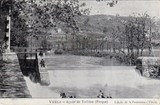 Bilhete postal antigo de Vizela, Açude da torbina no parque | Portugal em postais antigos